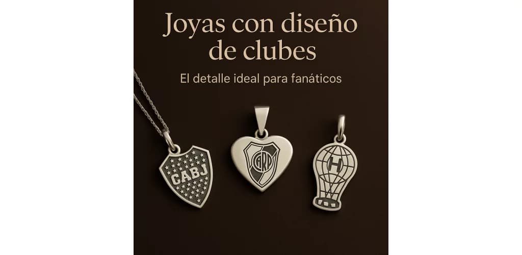 Joyas con diseño de clubes: el detalle ideal para fanáticos