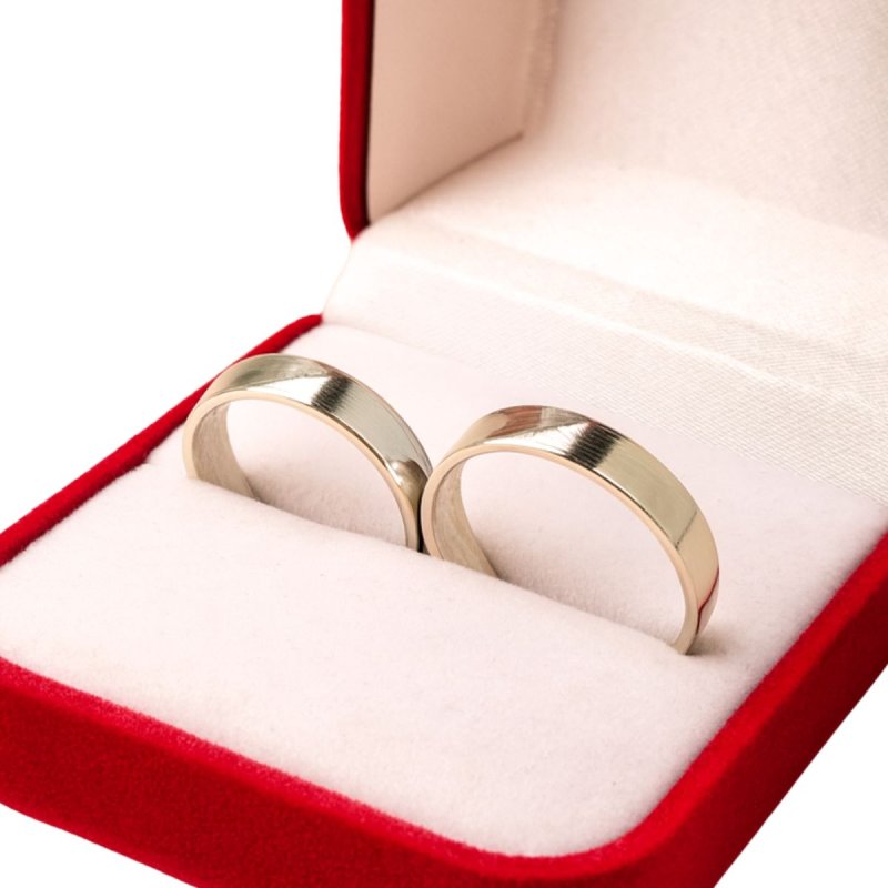 Par de alianzas plata 925 cinta 4mm