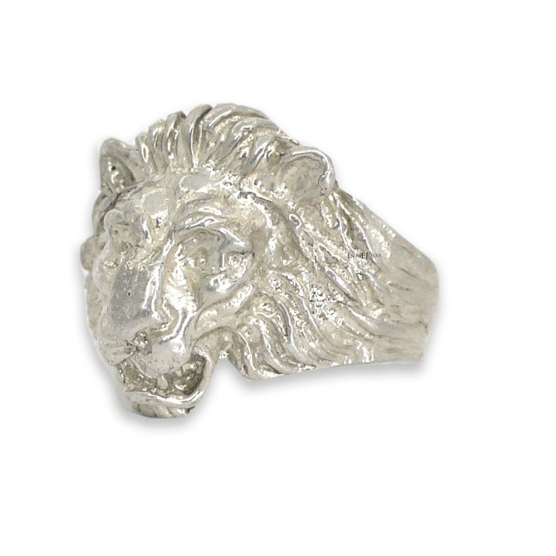 Anillo cabeza de leon plata 925
