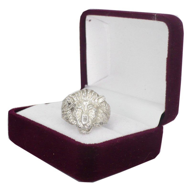Anillo cabeza de leon plata 925 - Vista 2