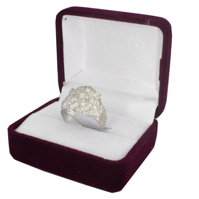 Anillo cabeza de leon plata 925 - Vista 3