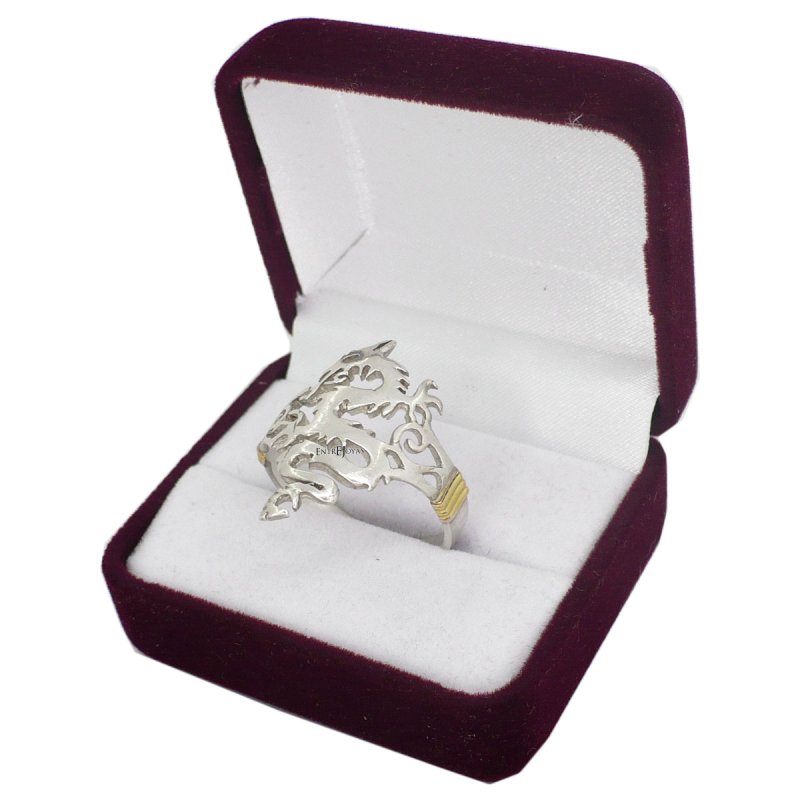 Anillo dragon mortal kombat plata 925 y oro - Vista 3