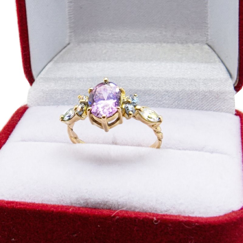 Anillo Oro 2.8 grs Con Piedras - Vista 4